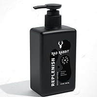 Mad Rabbit Replenish Tattoo Body Lotion - Unscented Lotion for Inked & Non- Inked Skin, Non-Greasy & Silicone-Free w/ Natural Ingredients, Lightweight & Long-Lasting Hydration for Daily Use