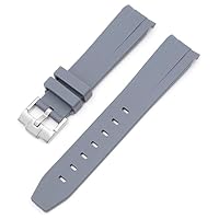 Curved No Gap Rubber Strap For Omega Speedmaster Watch Replacement Band Men Women 20mm Watchbands silver buckle gold buckle rose buckle black buckle