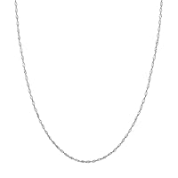 925 Sterling Silver Rhodium Plated Dorica Chain Necklace Jewelry for Women in Silver Choice of Lengths 16 18 20 and 2.1mm 2.9mm