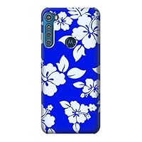 R2244 Hawaiian Hibiscus Blue Pattern Case Cover for Motorola One Fusion+