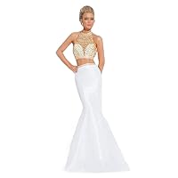 Women's Crystal Prom Dresses Long Mermaid Party Evening Gowns