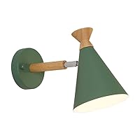 Adjustable Bedside Wall Sconce Solid Wood Wall Light Fixtures Nordic Wall Sconce Lamps E27 Edison Metal Lamp Holder Aisle Lights Corridor Lamp Bedside Reading Light