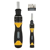 General Tools Speed Drive Ratcheting Screwdrivers #70213, Set of 2, Standard and Precision Sized with 19 Accessories