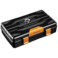 Cigar Box,Humidors, Desktop Cigar Humidor, Desktop Cigar Humidor Case Glasstop Cigar Storage Box, with Digital Hygrometer, Dedicated Humidifier-Holds, Holds 10 Cigars （Waterproof）