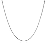 Savlano 925 Sterling Silver Solid Italian Round Diamond Cut Snake Chain Necklace for Men & Women - Made in Italy Comes in 0.8mm, 1mm, 1.2mm, 1.5mm, 2mm & 3mm With a Gift Box