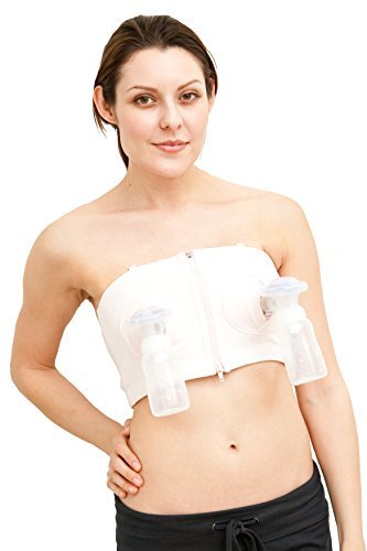 Simple Wishes Supermom Pumping and Nursing Bra in One - Adjustable Pumping Bra Hands Free - Maternity Breast Pump Bra