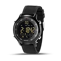 New IP67 Waterproof Smartwatch Support Call and SMS Alert & Sports Activities Tracker Wristwatch for iOS Android Phones (Black)