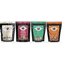 Fromm Healthy Dog Treats Bundle of Chicken Carrot & Pea Dog Treats | Salmon with Sweet Potato | Parmesan Cheese | Lamb with Cranberry (4 Pack)