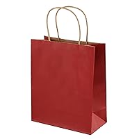20 Pcs 9.84x4.72x12.99 inch Kraft Paper Bags with Handles, Party Favor Bags Gift Bags Shopping Bags for Wedding Birthday Party Celebrations,Red