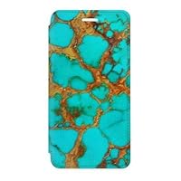 RW2688 Aqua Copper Turquoise Gemstone Graphic Printed Flip Case Cover for iPhone 7 Plus