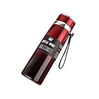 New Medical Grade Stainless Steel Insulated Water Bottle, Outdoor Large-Capacity Portable Sling Insulated Water Bottle (Red,800ML)