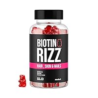 for Stronger Shinier Hair, Beautiful Skin & Nails| Biotin with Vitamin A, C, E | 100% Veg | 30 Gummy Bears | for Both Men & Women | Tasty Cranberry Flavour