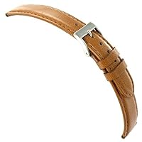 16mm Milano Silicon Tan Genuine Leather Padded Stitched Watch Band Mens 755