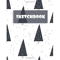 Merry Christmas Sketchbook: A Large Journal With Blank Paper For Drawing And Sketching, Christmas Gift Notebook for Kids, Children, Teens, Boys and Girls. 120 Pages of 8.5