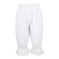 Kids Girls Classic Pantaloon Pettipants Victorian Pantaloons Halloween Carnival Party Costume Loose Lace Trim Bloomers