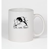 Live, Love, Craft Anime Q - 11oz Ceramic White Coffee Mug