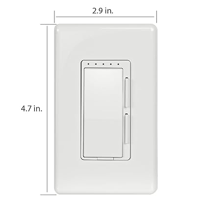 Feit Electric DIM/WiFi Neutral Wire Required for Installation, Compatible with Amazon Alexa and Google Assistant, Smart Dimmer Light Switch, White, Model:DIM/WiFi