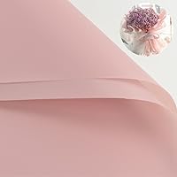 BBJ WRAPS Translucent Flower Wrapping Paper for Florist Waterproof Durable Bouquet Wrapping Paper for Floral Arrangements on Valentine's Day, Mother's Day, 22.8x22.8 Inch - 40 Sheets (Pink)