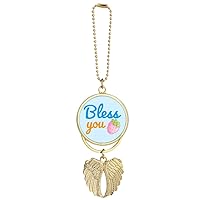 Pray Blessing Strawberry Latest Car Keychain Angel Wing Pendant