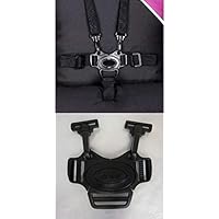 New 5 Point Harness Buckle with Hook Clips, Replacement Part for Summer Infant 3Dmini Stroller Safety for Babies, Toddlers, Kids, Children