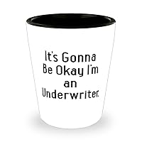 It's Gonna Be Okay I'm an Underwriter. Shot Glass, Underwriter Ceramic Cup, Motivational For Underwriter