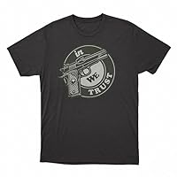 in Gun We Trust Typography Unisex Short Sleeves Graphic T-Shirt Black