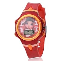 Accutime Rainbow High Kids Digital Watch - LED Flashing Lights, LCD Display, Kids, Girls Watch, Plastic Strap in Red (Model: RNB4001AZ)