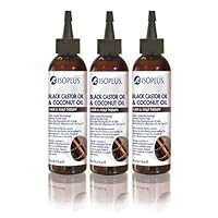 Isoplus Black Castor Oil & Coconut Oil Hair & Scalp Therapy Oil 4 oz 3 Pack