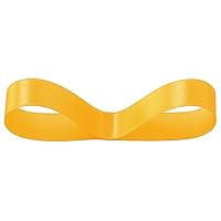 Heads 1641R Heads Satin Ribbon, 0.6 inches (1.6 x 20 m) Roll, Orange, 1 Roll, 0.6 inch (16 mm) Width