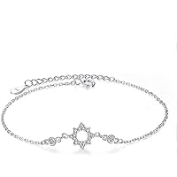 Silver Bracelet Bracelet For Women Girls Charm Cubic Zirconia Micro Pave Cz Crystal Bracelet Link Chain Jewelry
