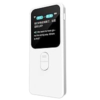 Instant Language Translator Device, Portable Two-Way Voice Interpreter, 39 Language Smart Translations in Real Time for Travelling Learning Business,White Hello Yearn for (White)