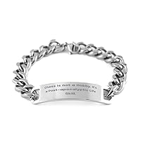 Love Chess Cuban Chain Bracelet, Chess is not a Hobby, Gifts for Men Women, Present from Friends, Engraved Bracelet for Chess, Joke, Chess Set, Funny Gift, Chessboard, Chess Pieces