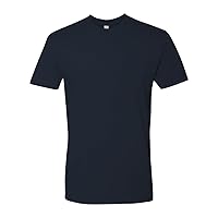 Next Level Mens Premium Fitted Short-Sleeve Crew T-Shirt - Midnight Navy + Black (2 Pack) - Large