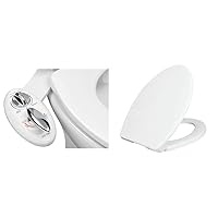 LUXE Bidet NEO 320 Bidet Attachment and LUXE Bidet Luxe TS1008R Round Comfort Fit Toilet Seat