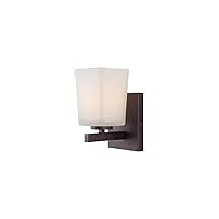 Canarm LTD IVL472A01ORB Hartley 1 Light Vanity, Oil Rubbed Bronze with Flat Opal Glass