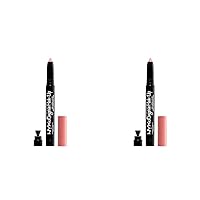 NYX PROFESSIONAL MAKEUP Lip Lingerie Push-Up Long Lasting Plumping Lipstick - Silk Indulgence (Baby Pink Nude) (Pack of 2)