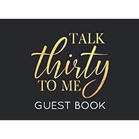 Talk Thirty to Me: Black and Gold Guest Book for 30th Birthday Party. Fun gift for someone’s birthday, perfect present for a friend or a family member