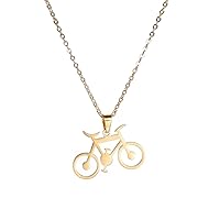 Bicycle Sport Necklace Travel Traveler Charm Cyclist Pendant Jewelry Gifts for Cycling Lovers Women Teens