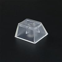Elacgap OEM Profile Blank Keycaps ABS Frosted Transparent Translucent 1U R4 Keycap for MX switches Mechanical Keyboard(Transparent, 20pcs)