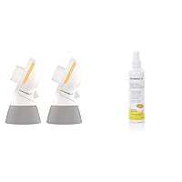Medela 2 PersonalFit Flex Replacement Connectors for Pump in Style MaxFlow, Swing Maxi & Freestyle Breast Pumps + Quick Clean Breast Pump Sanitizer Spray, 8 Fluid Ounces