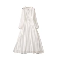 Summer Lace Long Sleeve Maxi Dresses for Women White Elegant Party Evening Prom Dresses Prom Robes