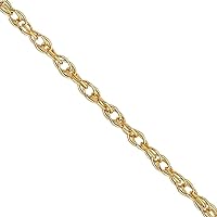 Solid 10k Yellow Gold 0.7mm Carded Cable Rope Chain - 16