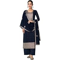 Ready to Wear Satin Georgette Muslim Women Palazzo Formal Salwar kameez Indian Suit plus Size