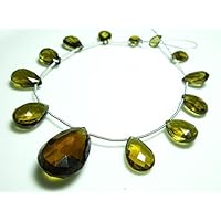AAA-Beer Quartz Faceted Elongated Briolettes- 8