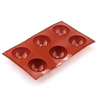 6 Hole Sphere Silicone Decorating Mold Cake Pastry Baking Pan Chocolate Candy Fondant Bakeware Round Shape Dessert Mould
