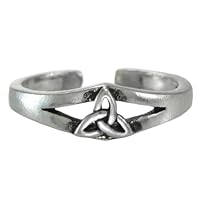 Sterling Silver Celtic Knot Triquetra Toe or Pinky Ring Body Jewelry