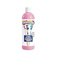 Colorations Washable Tempera Paint, 16 fl oz, Pink, Non Toxic, Vibrant, Bold, Kids Paint, Craft, Hobby, Fun, Art Supplies