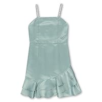 Speechless Girls' Sleeveless Bridal Satin Fit and Flare Party Dress