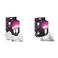 Hue White and Color Ambiance BR30 LED Smart Bulbs, 2-Pack and 1-Pack Bundle