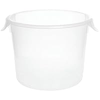 Rubbermaid Commercial Products Round Storage Containers, 6-Quart/.25-Gallon, Clear, High Temperature Range Food Organization for Wet/Dry Food in Kitchen/Restaurants/Cafeteria